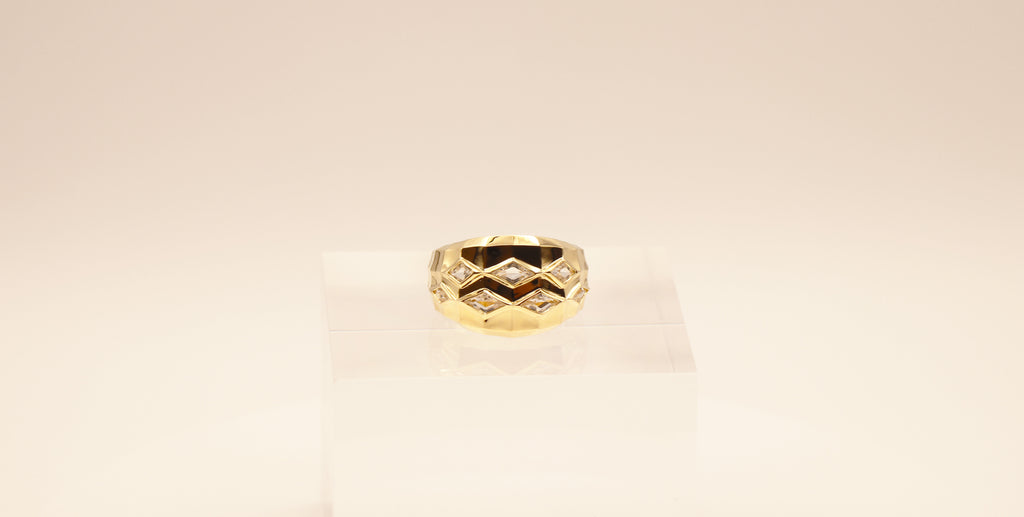 Living Water in Sterling Silver plated in 14k Yellow Gold with White Topaz
