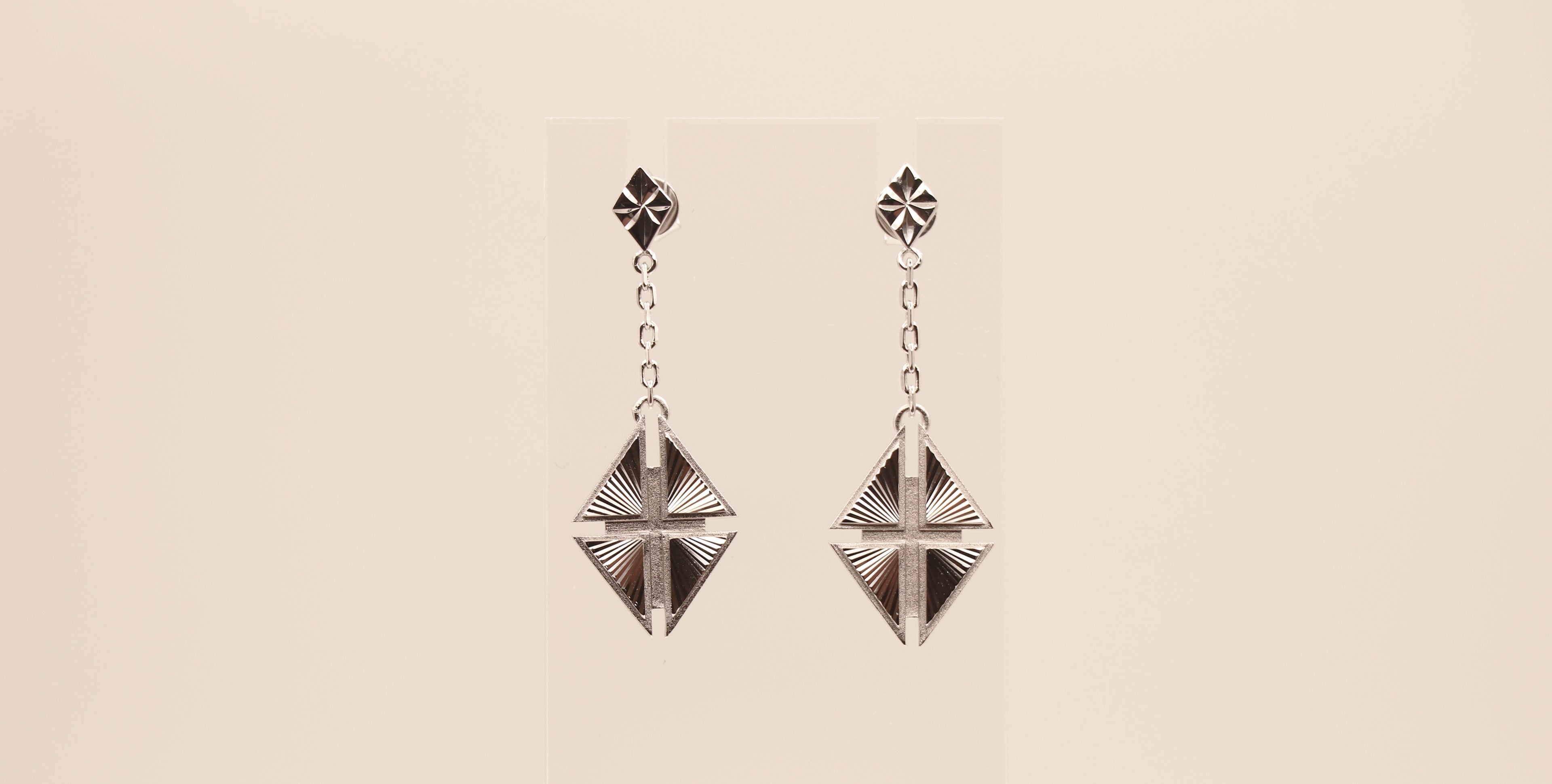 Hidden Cross Earrings in Sterling Silver