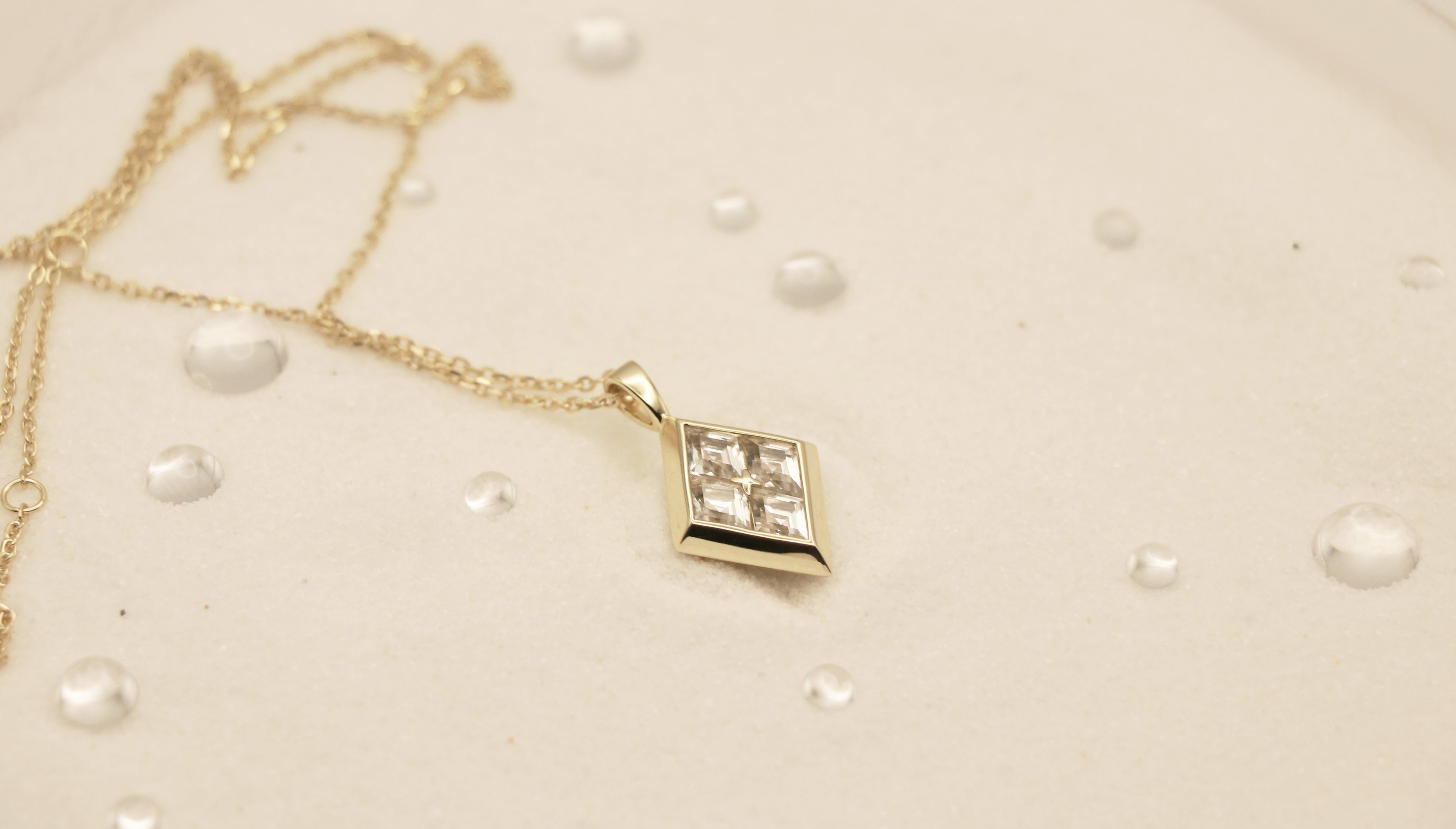 Light of the World in Sterling Silver plated in 14k Yellow Gold with White Topaz