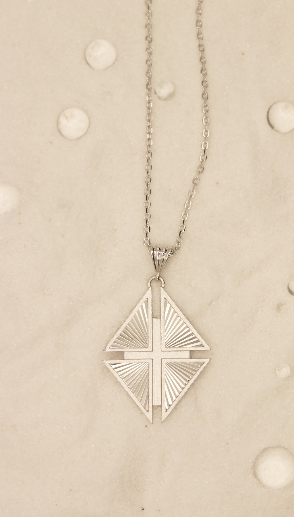 Hidden Cross Necklace in Sterling Silver