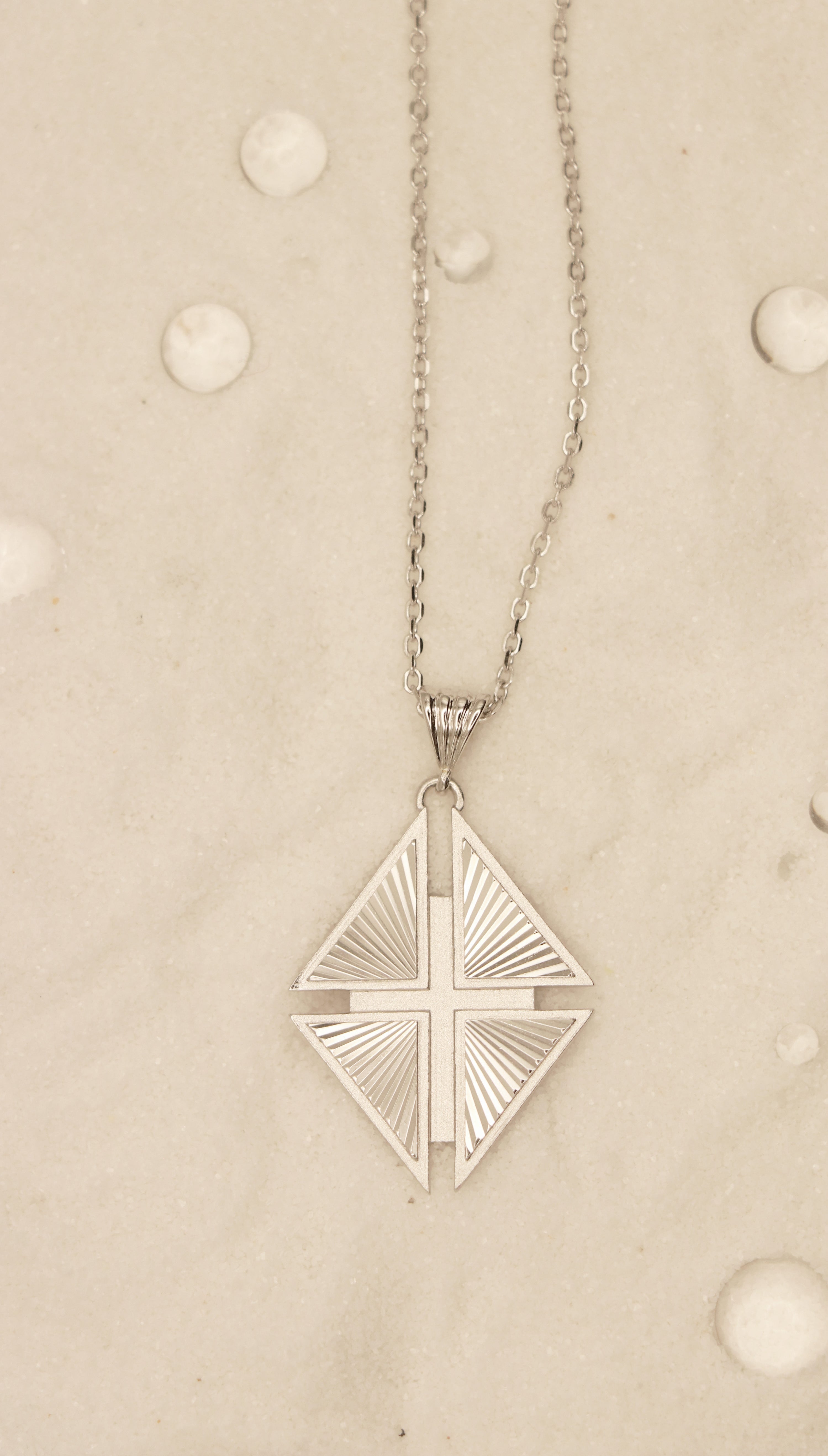 Hidden Cross Necklace in Sterling Silver