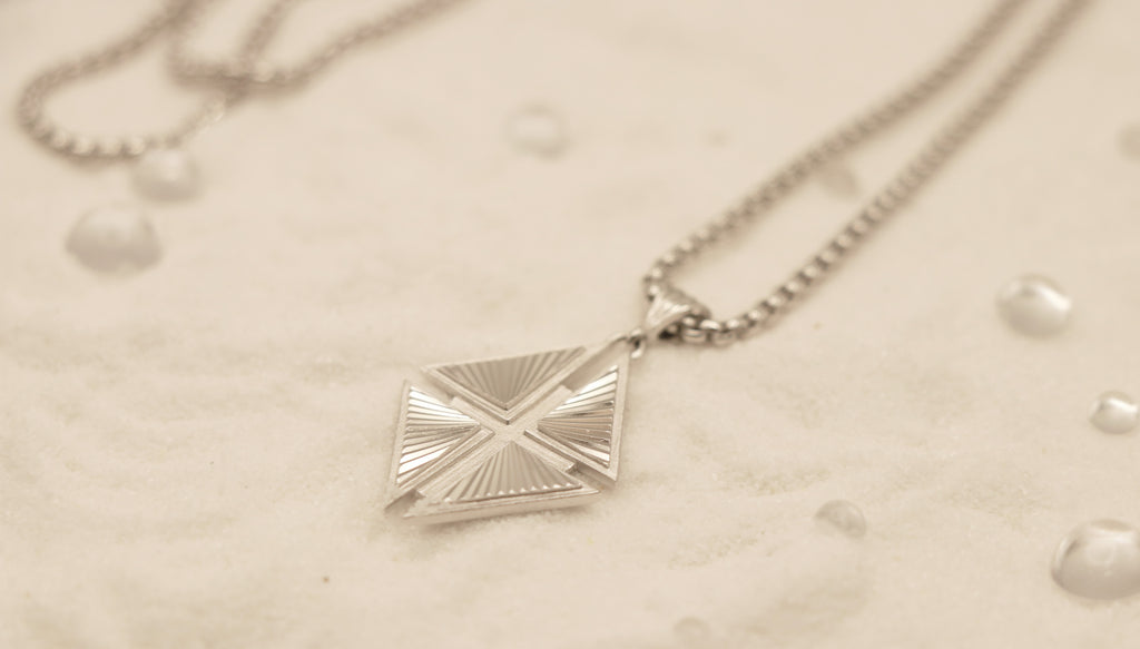 Hidden Cross Necklace in Sterling Silver