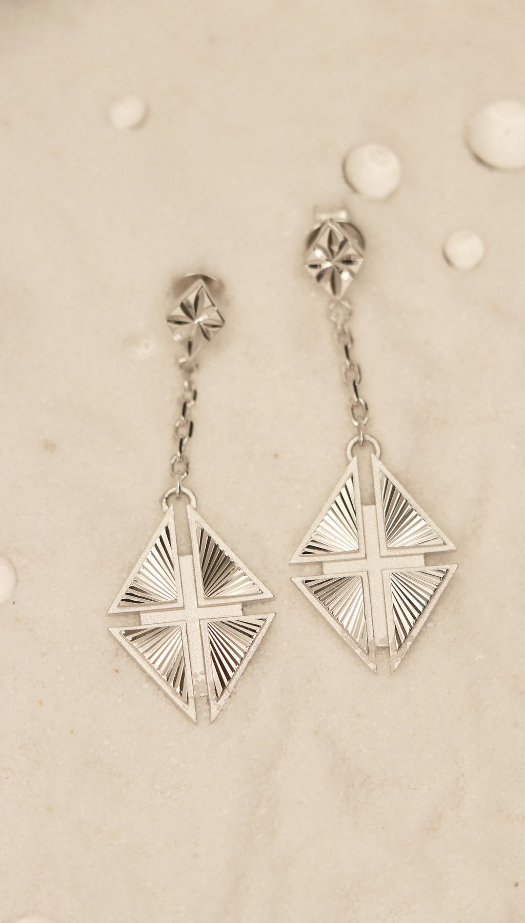 Hidden Cross Earrings in Sterling Silver