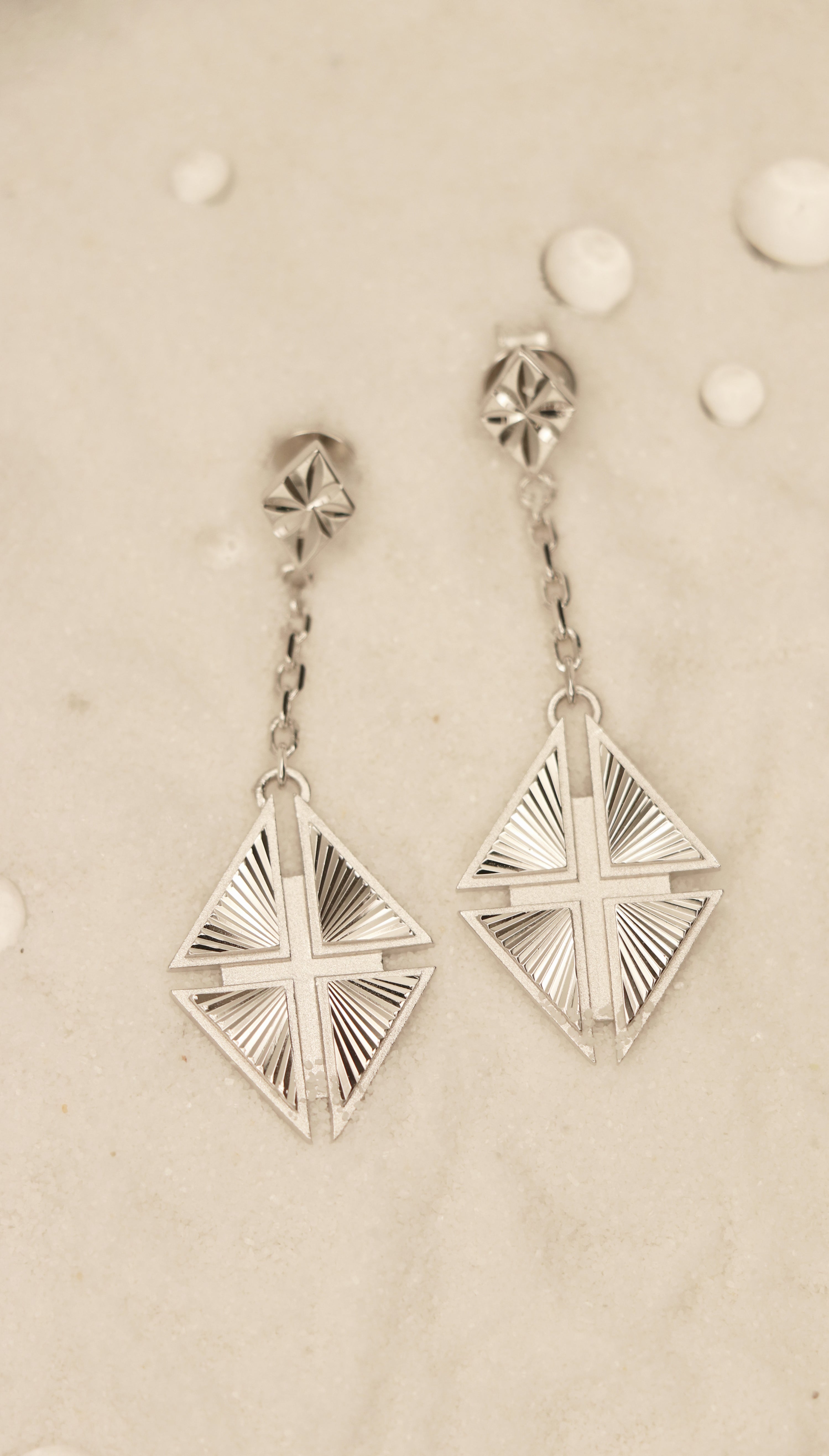 Hidden Cross Earrings in Sterling Silver