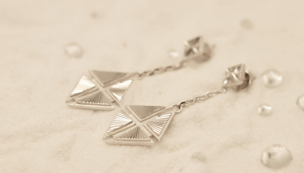 Hidden Cross Earrings in Sterling Silver