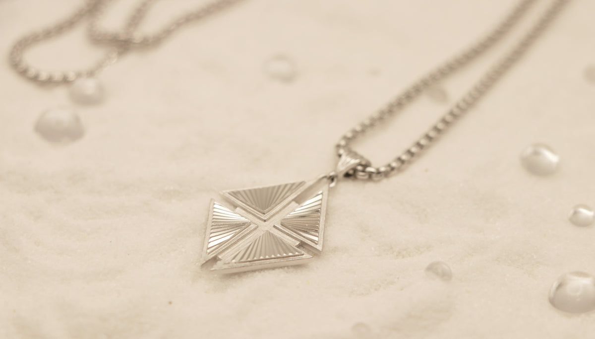 Hidden Cross Necklace in Sterling Silver - Chelle Jewelry