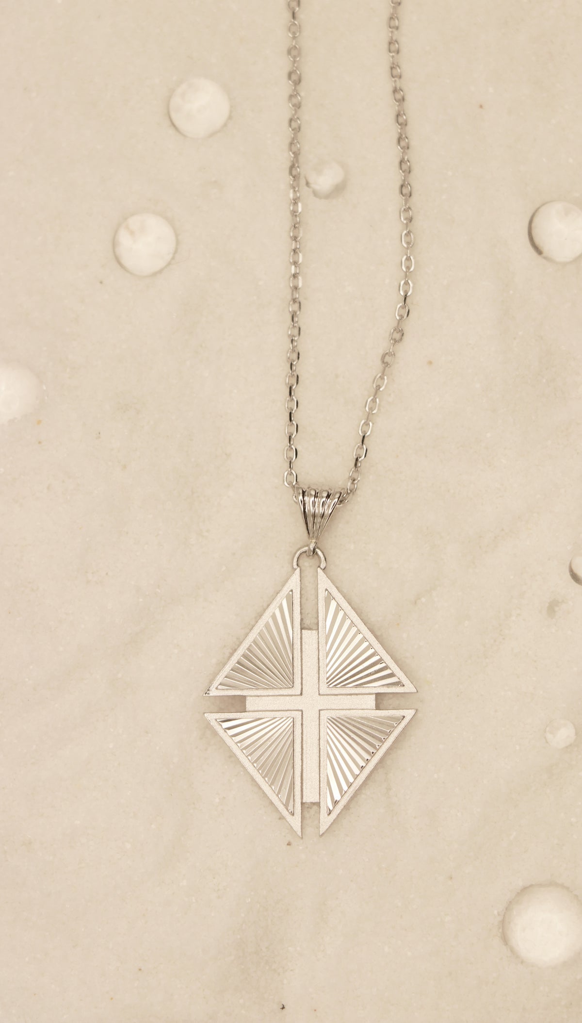 Hidden Cross Necklace in Sterling Silver - Chelle Jewelry