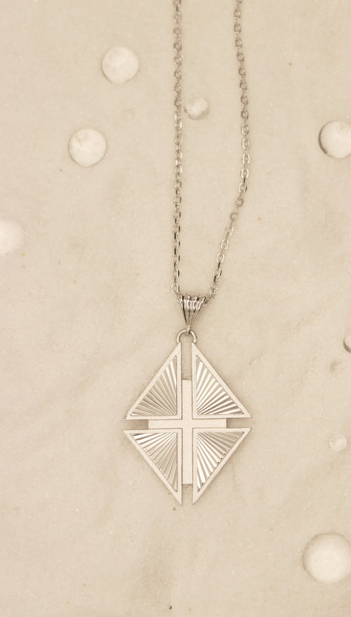 Hidden Cross Necklace in Sterling Silver - Chelle Jewelry